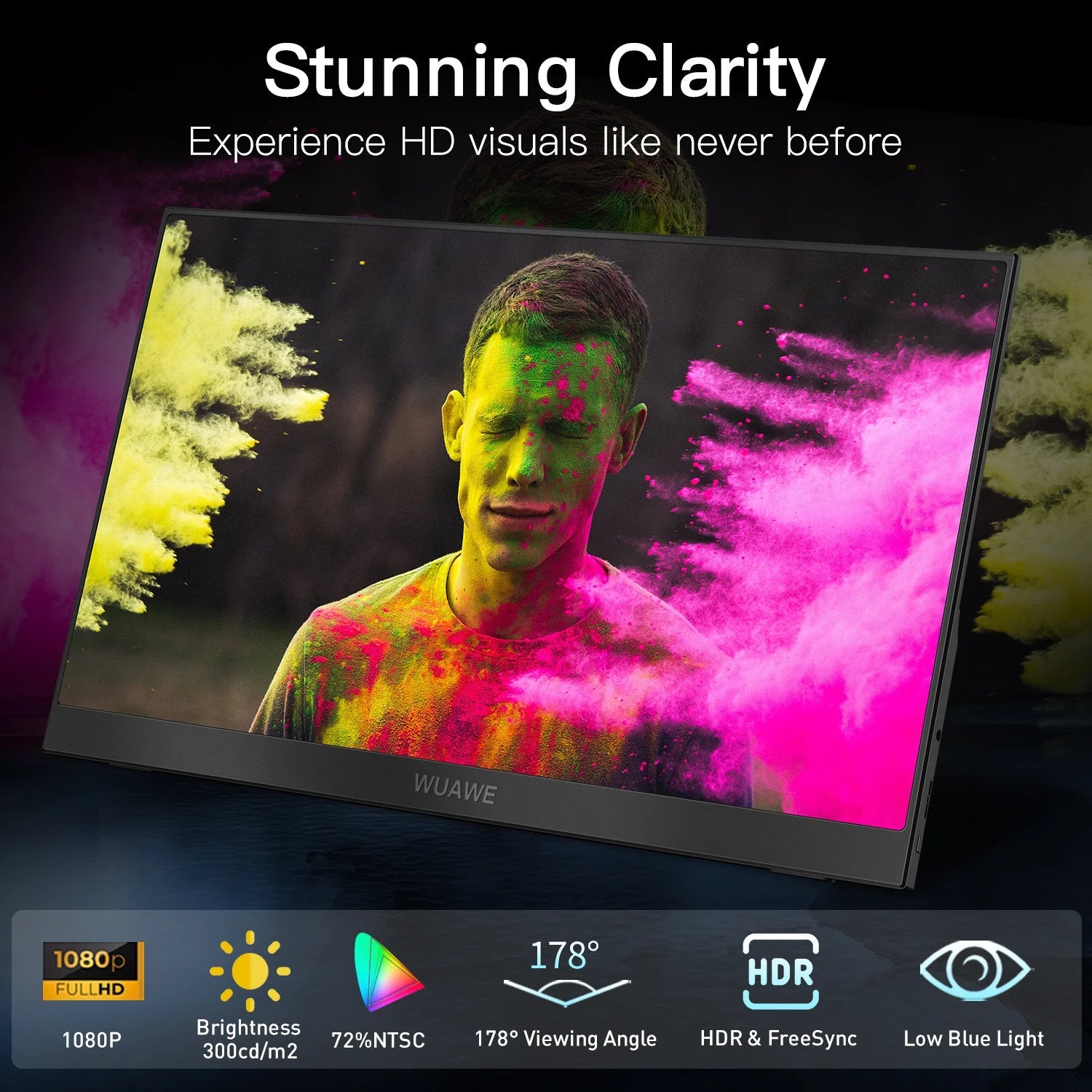 15.6" Portable Monitor – 1080P USB-C & HDMI External Screen with HDR - silverfoxgoods